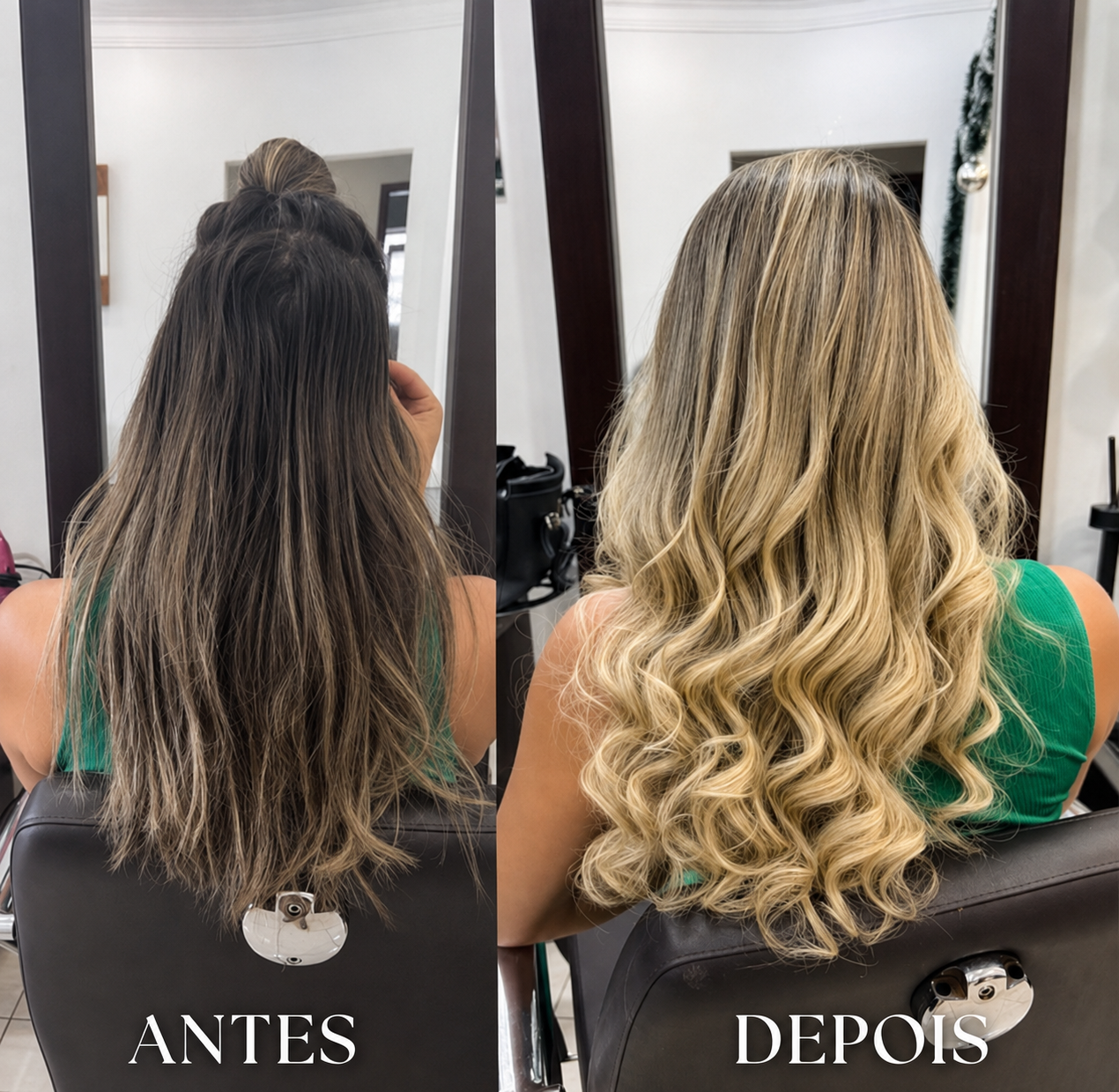Antes e depois — Samshe Belezaria